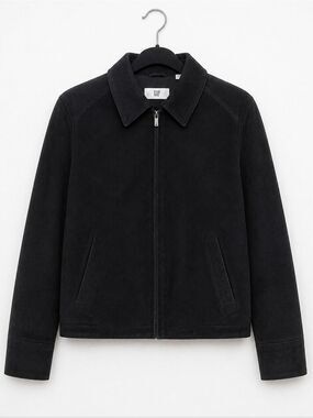 DKNY City Suede Leather Zip Coat Women's Size 14